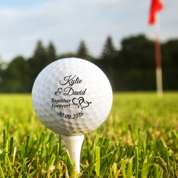 Printed Wedding Golf Balls