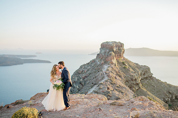 Romantic elopement in Santorini | Ashleigh and Marc