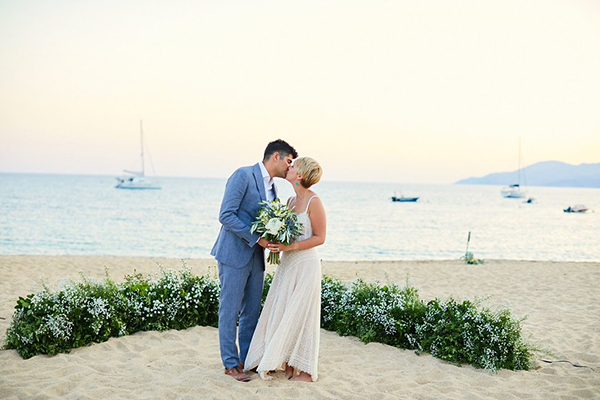 Natural beach wedding in Greece | Whitney & Evan