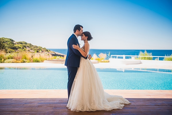Summer wedding with white and violet color tones | Anna & Nikos