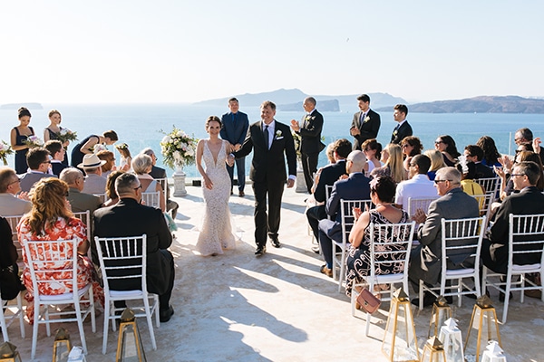 Elegant destination wedding in Santorini | Rebecca & Stephen