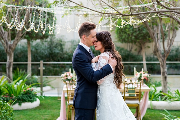 Blush garden styled shoot with a magical love story