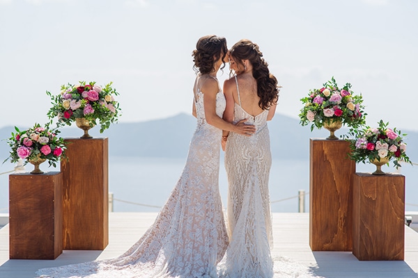 Gorgeous dreamy wedding in Santorini | Perrin & Carleigh