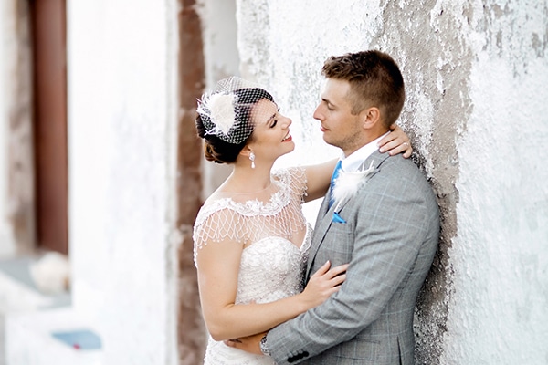 Lovely Gatsby inspired wedding in Santorini│ Ali & Will