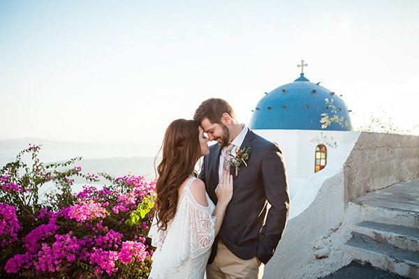 Gorgeous pomegranate wedding in Santorini │ Ashley & Daniel