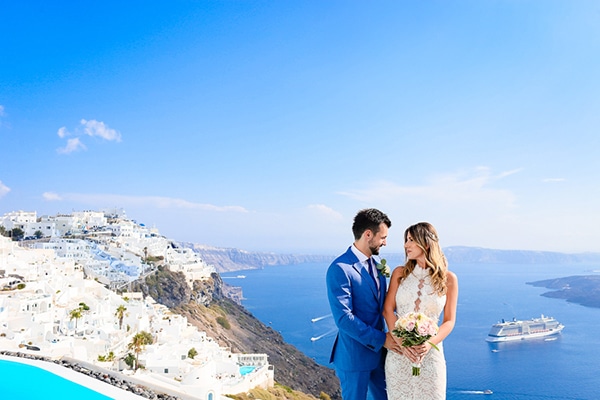 Romantic summer wedding in Santorini | Kaca & Dejan