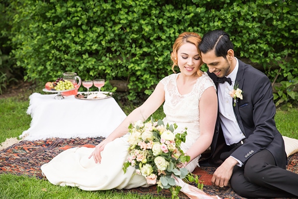 Spring garden styled shoot full of beauty and romance