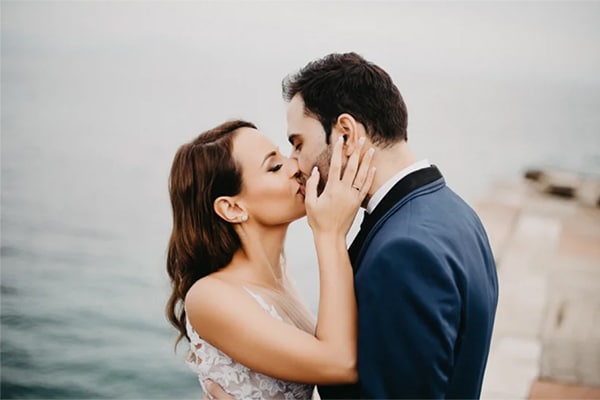 Lovely video of an autumn wedding overlooking the sea | Vagia & Alexander