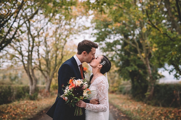 Romantic autumnal wedding with fairy lights | Rachel & Andrew