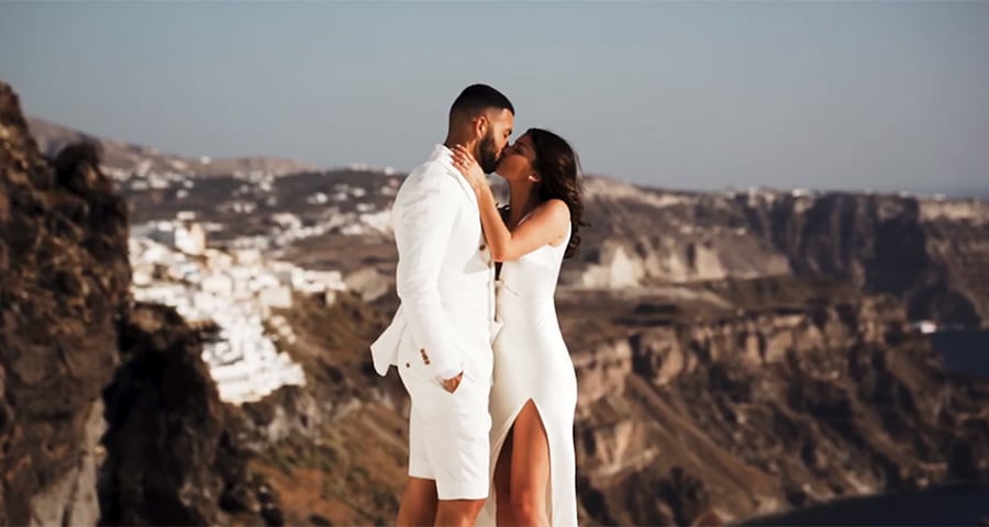 Lovely video of a gorgeous elopement in Santorini │Shyla & Sam