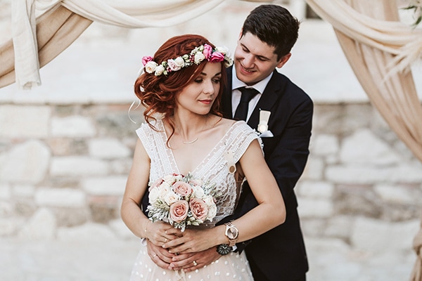 Dusty pink wedding with bohemian details│ Stefania & George