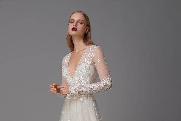 Whimsical wedding dresses by Costarellos for a stylish bridal look │ Bridal Fall 2021