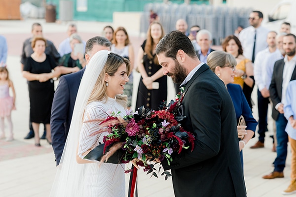 Chic and moody wedding in Nicosia with lush florals and modern elements│ Christina & Dimitris