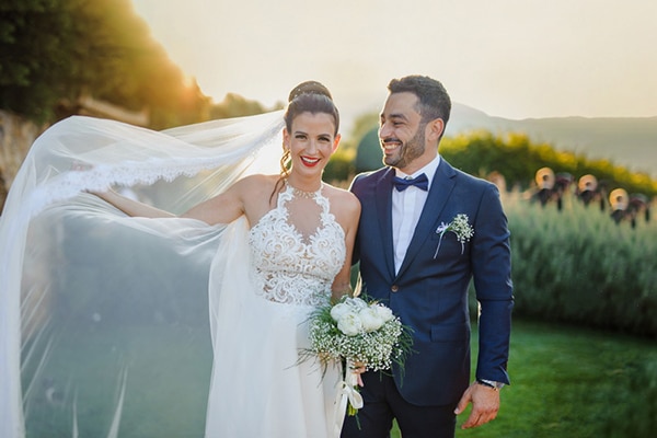 Romantic garden wedding in Athens with peonies and baby breath│ Irene & Spyros