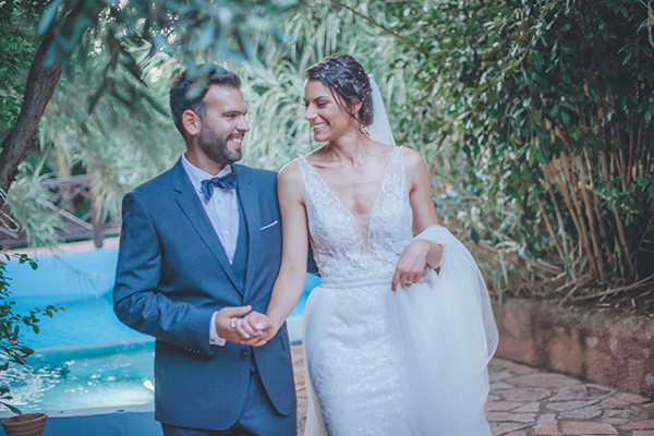 Romantic summer wedding in Athens with peonies │Tzina & Costas