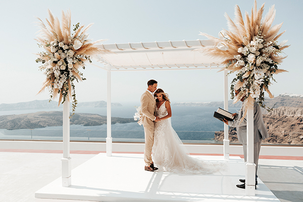 Romantic destination wedding in Santorini│ Charlotte & Sean