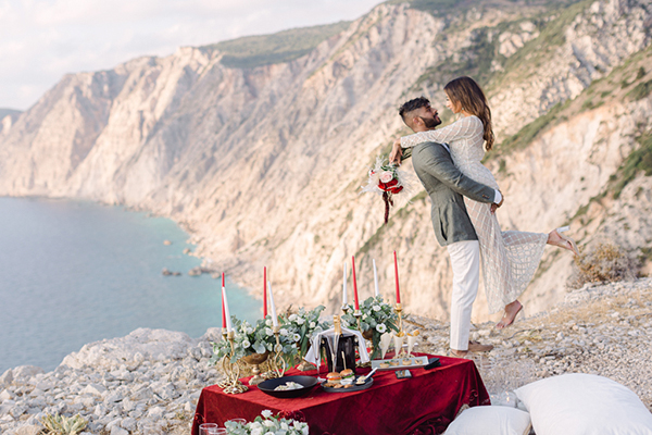 Utterly romantic proposal in Kefalonia with panoramic sea views │  Priya & Nimlan