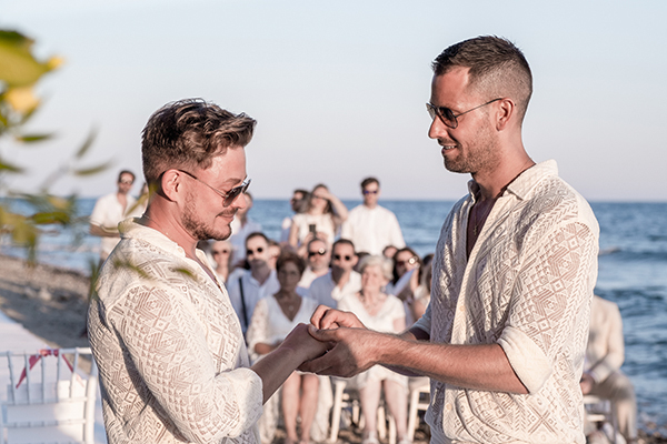 Beach same sex wedding in Chalkidiki with lovely vibes │ Timo & Torsten