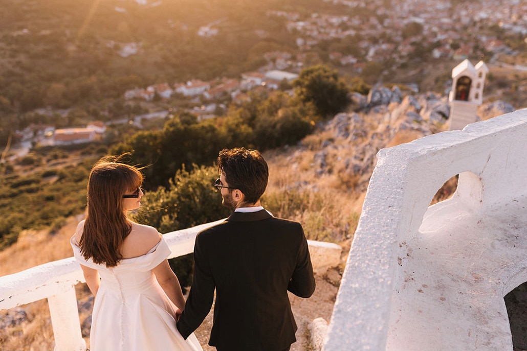 Gorgeous wedding in Greece with a pale pink color palette | Eirini & Konstantinos