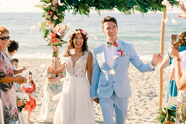 Intimate beach wedding in Crete with tropical vibes │ Kasia & Ilario