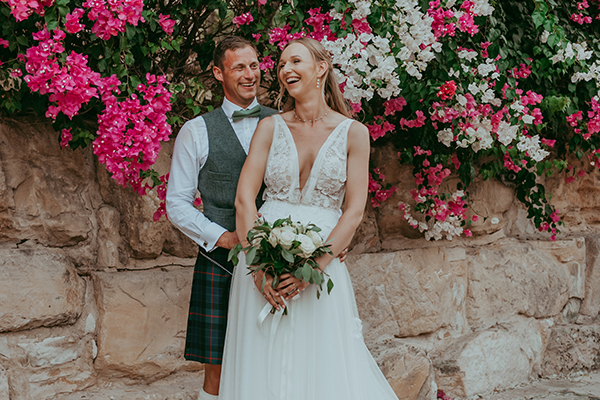 Seaside summer wedding at the Columbia Beach Resort in Cyprus with romantic florals │ India & John