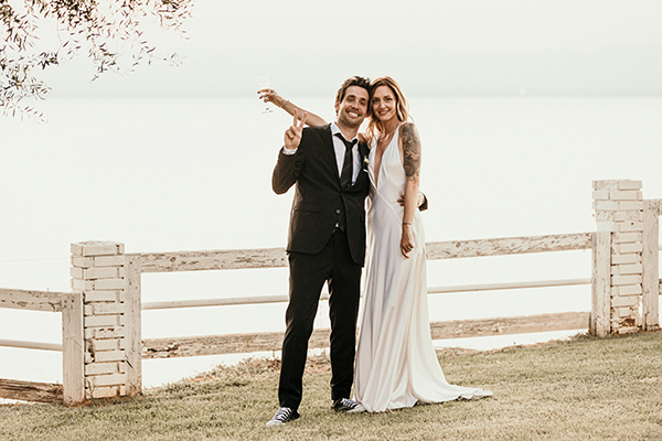 Beautiful summer wedding in Kalamata with eucalyptus and olive leaves | Sheena & Alexandros
