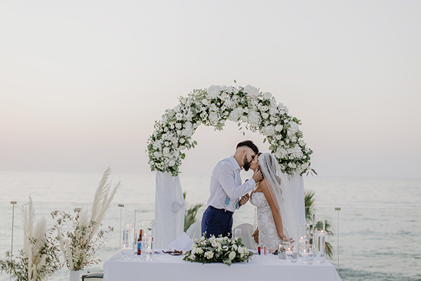 Luxurious destination summer wedding with white peonies | Jennifer & Liam