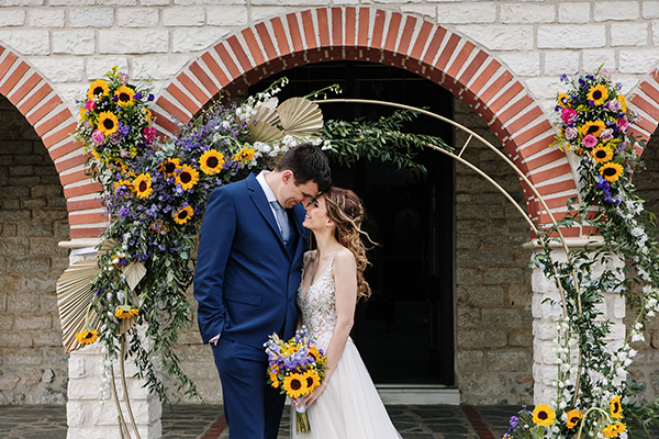Romantic summer wedding with sunflowers in Kastoria | Christina & Apostolis