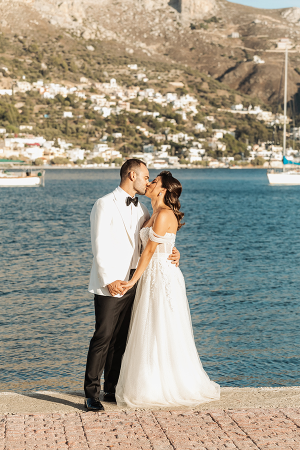 Intimate summer wedding in Kalymnos with roses | Afroditi & Nikolas