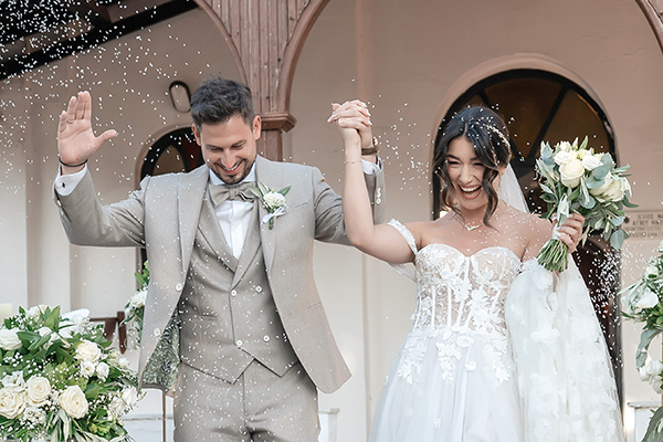 White floral summer wedding in Chalkidiki | Christiana & Christos