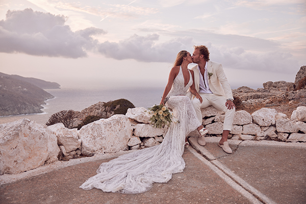 Lovely intimate wedding on the gorgeous greek island of Folegandros  | Natasha & Nicolas