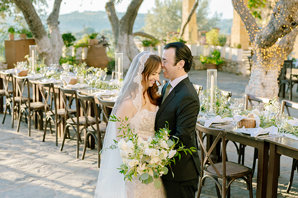 Rustic chic wedding in Crete with white florals   | Brittany & Armando