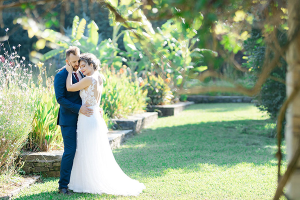 Dreamy blue and white wedding at a winery in Greece | Marietta & Aris